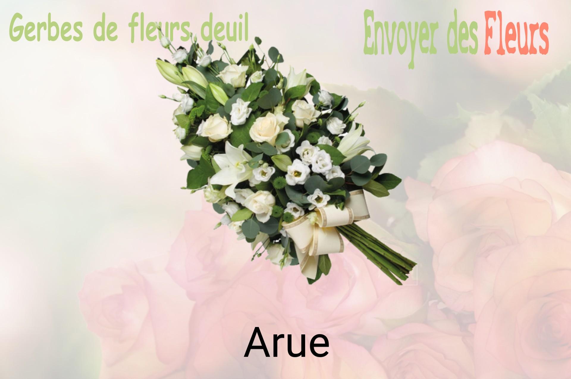 Gerbe de fleurs de deuil livrée à Arue